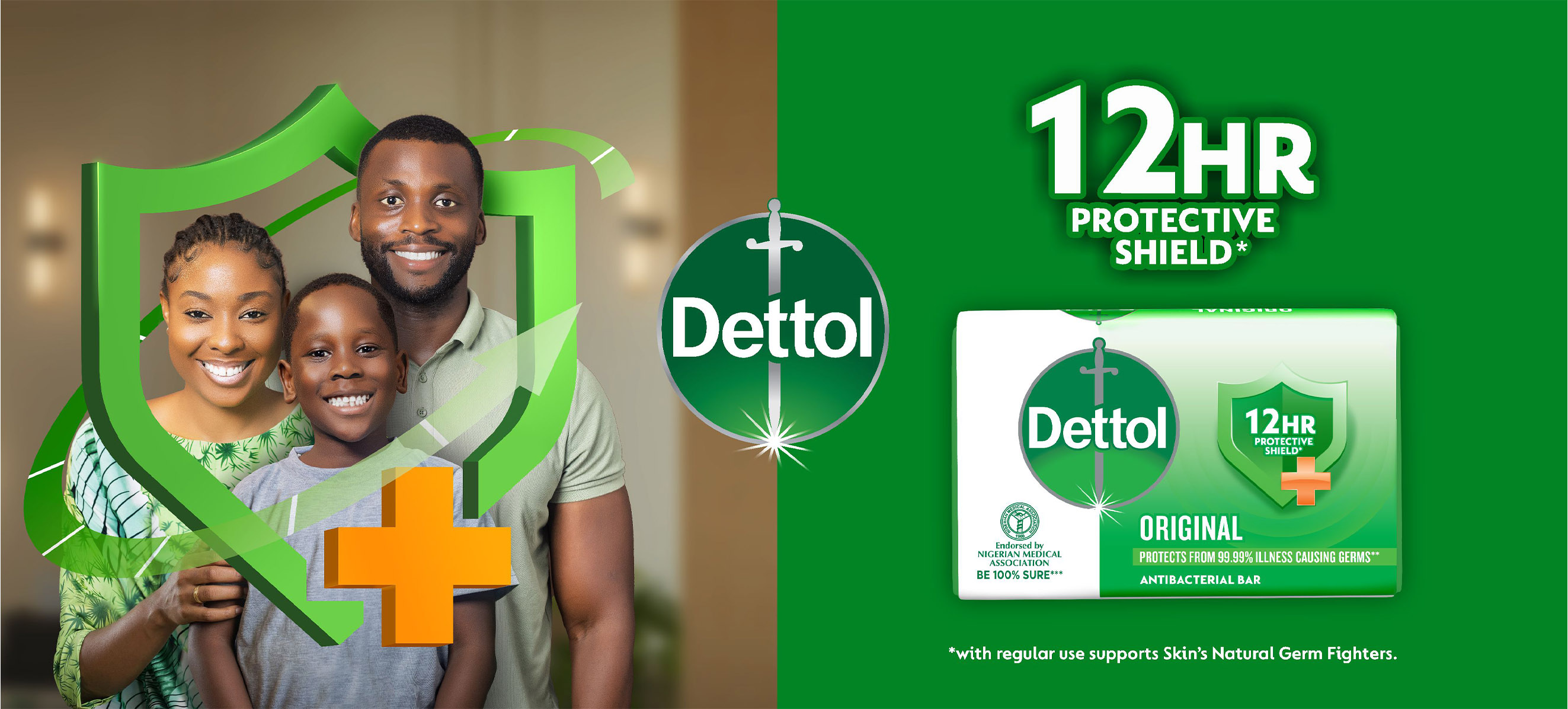 Dettol Soap — 12HR Protective Shield Key Visual