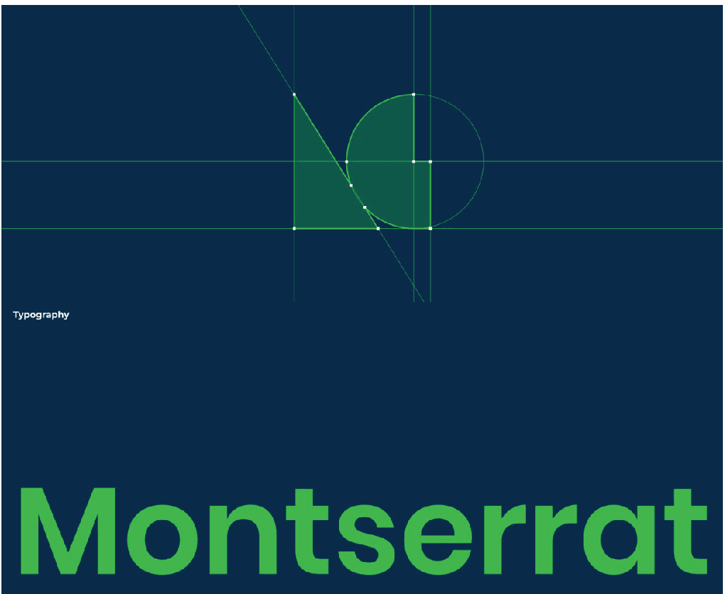 Logo construction grid and typography