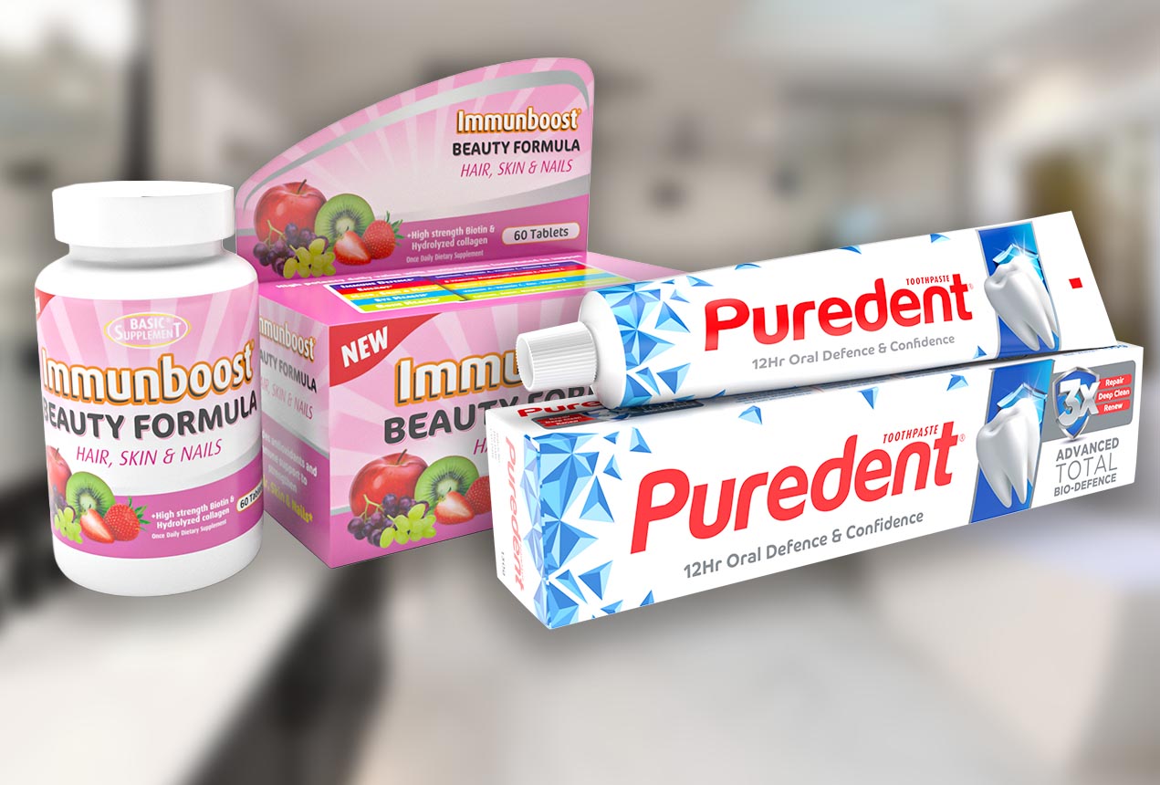 Puredent & Immuneboost Packaging Design