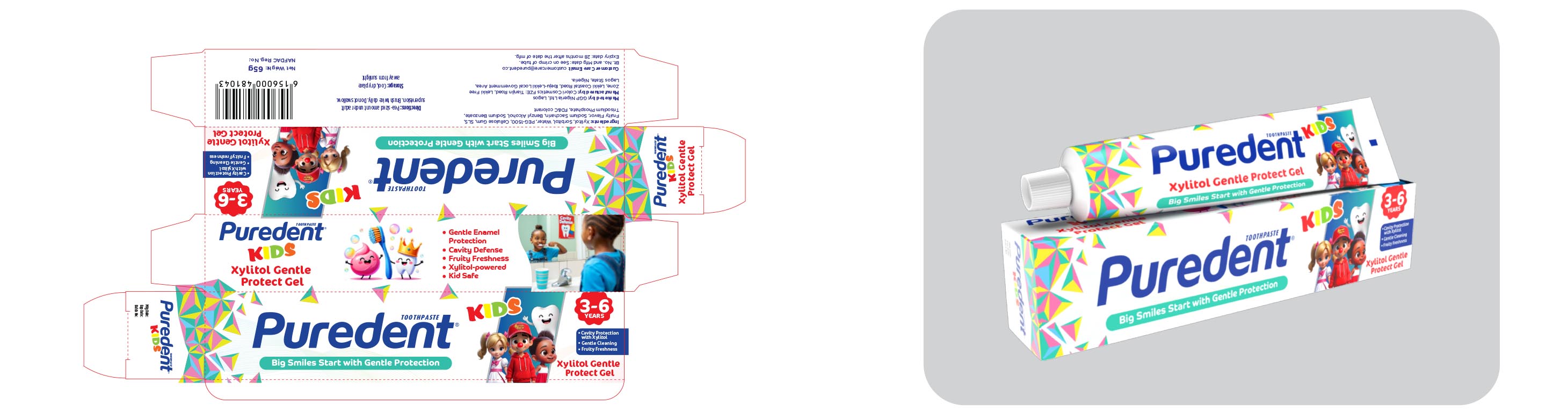 Puredent Kids Xylitol Protect Gel